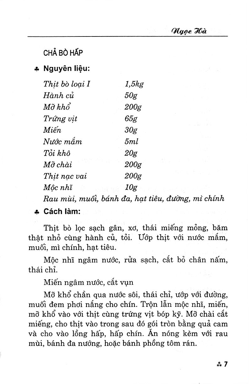 Sách - Việt Nam Các Món Hấp, Hầm, Luộc