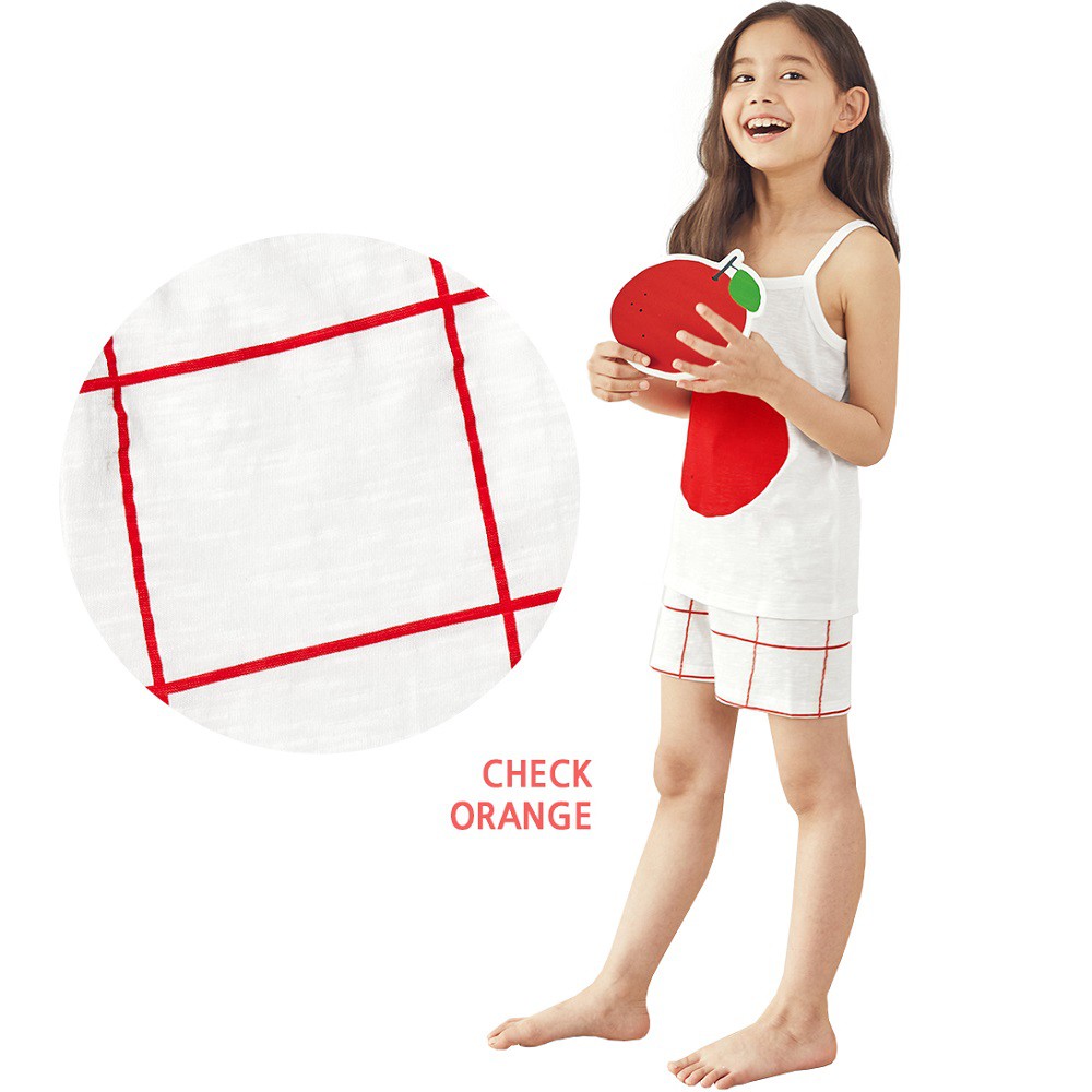 UNIFRIEND Kids Pajamas Girls Sleepwear Clothes Set Home Wear, String Sleeveless 100% Organic, Girls Pyjamas Nightwear