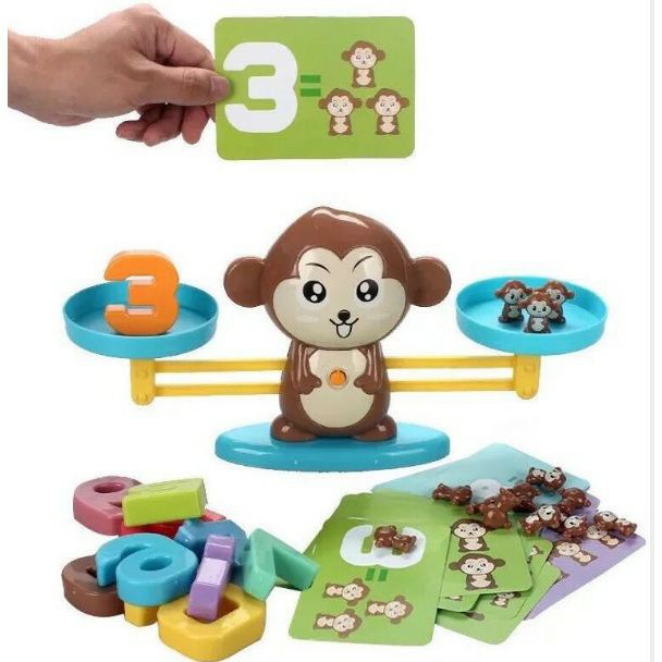 Bộ Đồ Chơi Khỉ Toán Học Cân Bằng Thông Minh Monkey Balance Cho Bé Học Số Đếm!