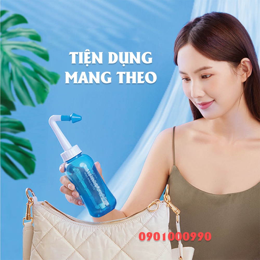 [Hàng chính hãng, full box] Bình rửa mũi cho bé Waterpulse - 2 vòi rửa TẶNG KÈM