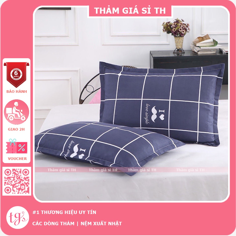 Vỏ gối nằm, Vỏ gối ôm Cotton Poly và chất liệu Lụa cao cấp nhiều mẫu
