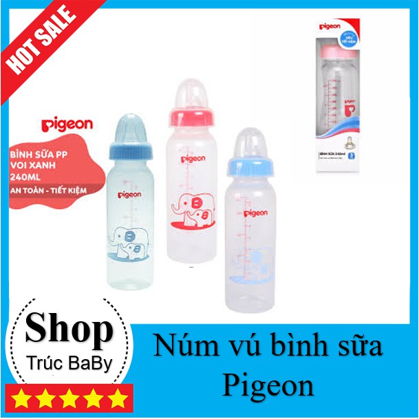 NUM VU bình sữa PIEGON 💥GIÁ TỐT NHẤT💥 240Ml siêu tiết kiệm (NẮP VIỀN MÀU)