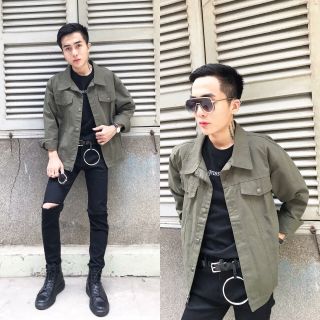 Áo Jacket kaki