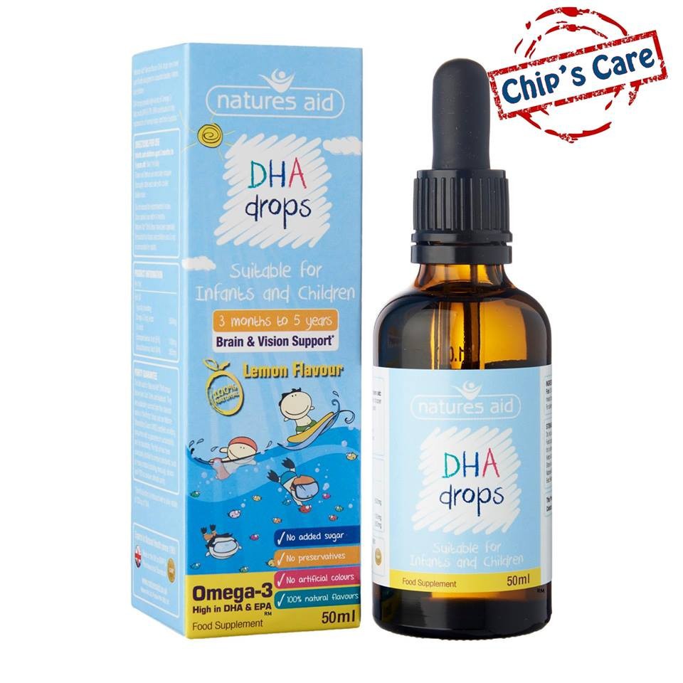 DHA Drops Natures Aid - Bổ sung DHA cho trẻ từ 3 tháng