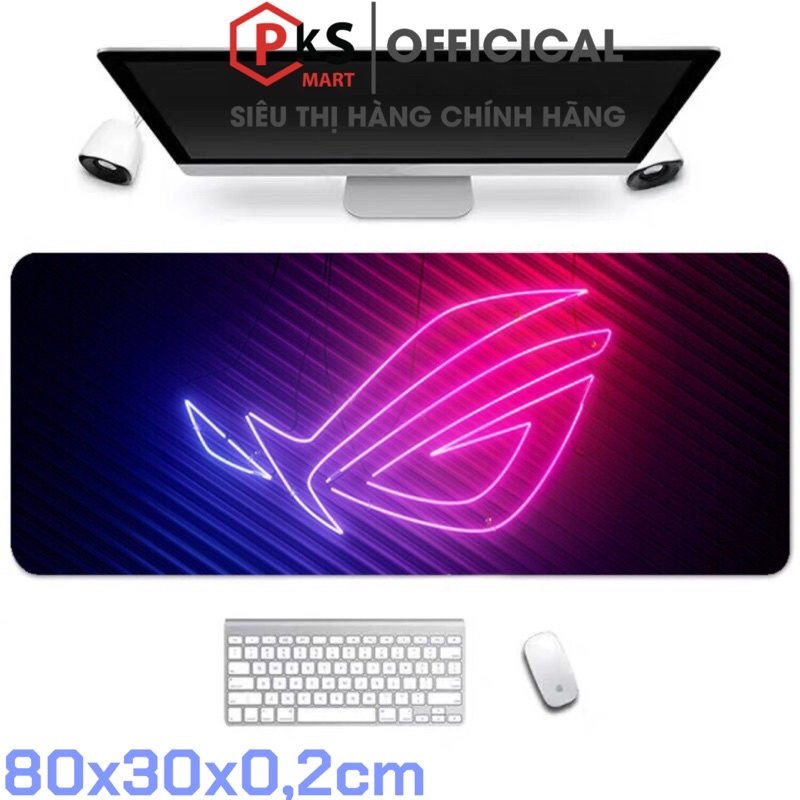 [Pad Chuột] Lót Chuột Cỡ Lớn Gaming ASUS-ROG 80x30 In Hình Sắc Nét May Bo Viền Chắc Chắn Nhiều Mẫu Mã - PKSMART