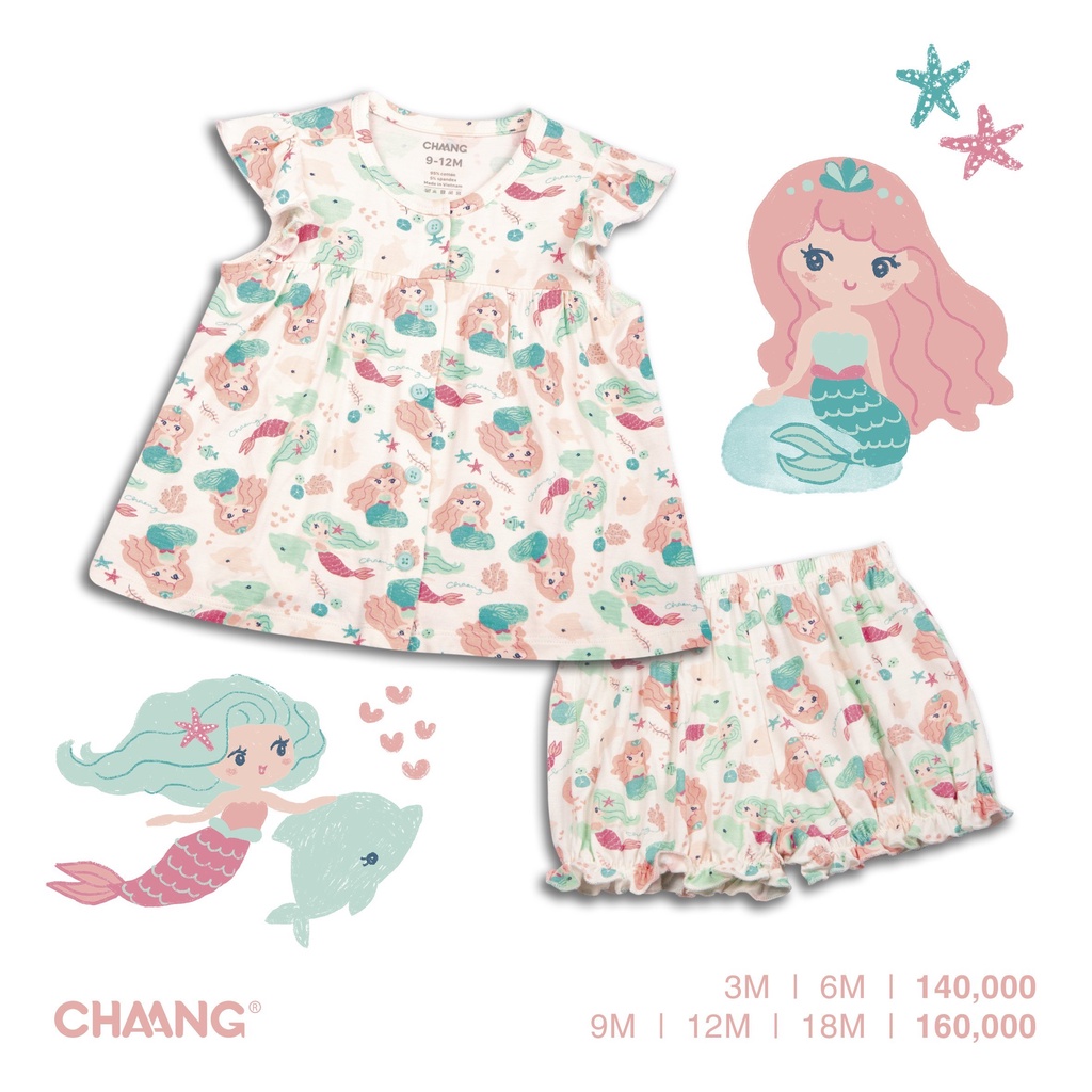 CHANG-BỘ CỘC TAY CÚC GIỮA CHO BÉ. ( 0-3M ĐẾN 12-18M)
