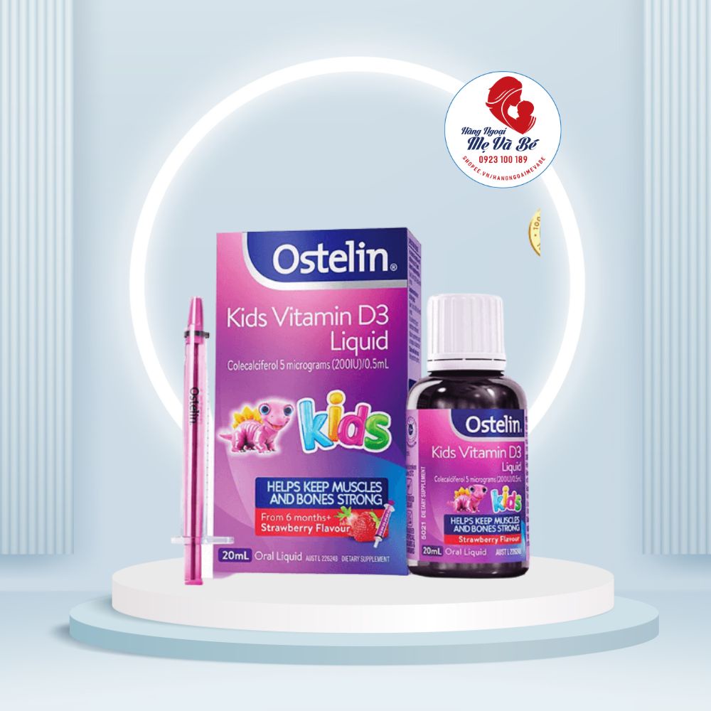 Vitamin D3 Drops Ostelin Úc dạng nhỏ giọt 2.4ml cho bé [2/2025]