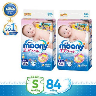 Tã dán cao cấp moony s84/m64/l54 - nhập khẩu từ nhật bản