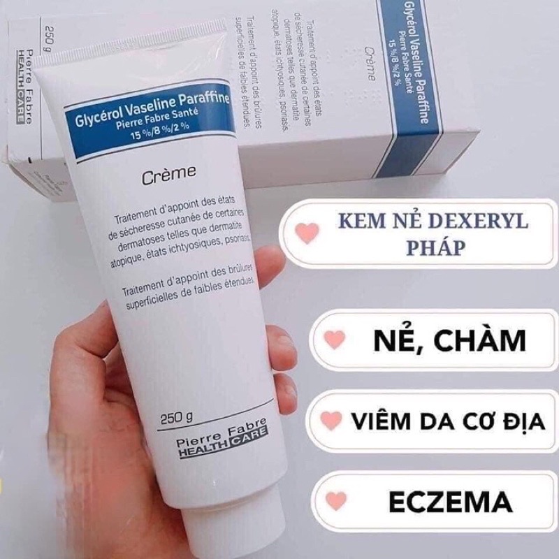 [Mẫu mới]Kem nẻ, tràm sữa Dexeryl/Glycerol Pháp 250g