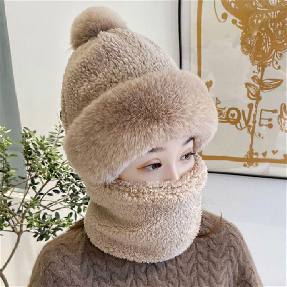 Mũ Trùm Đầu Phối Lông Thú Cho Nữ