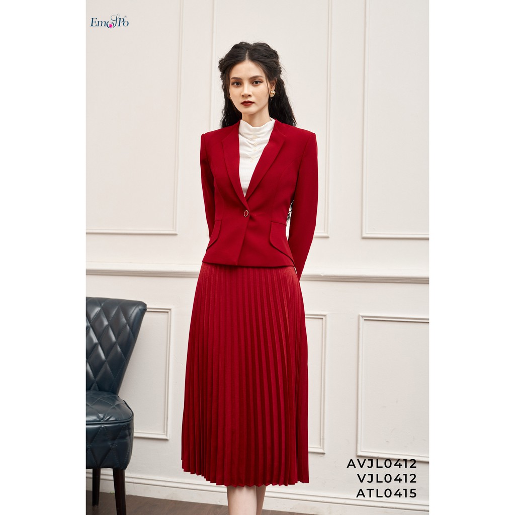 Áo vest cổ bẻ ve Emspo, tà bong giả túi AVJL0412