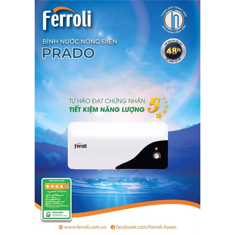 BÌNH NƯỚC NÓNG Ferroli Prado 20l New