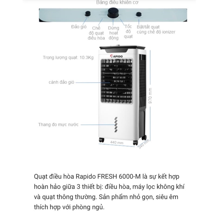 Quạt điều hòa không khí Rapido LUCKY 600M -