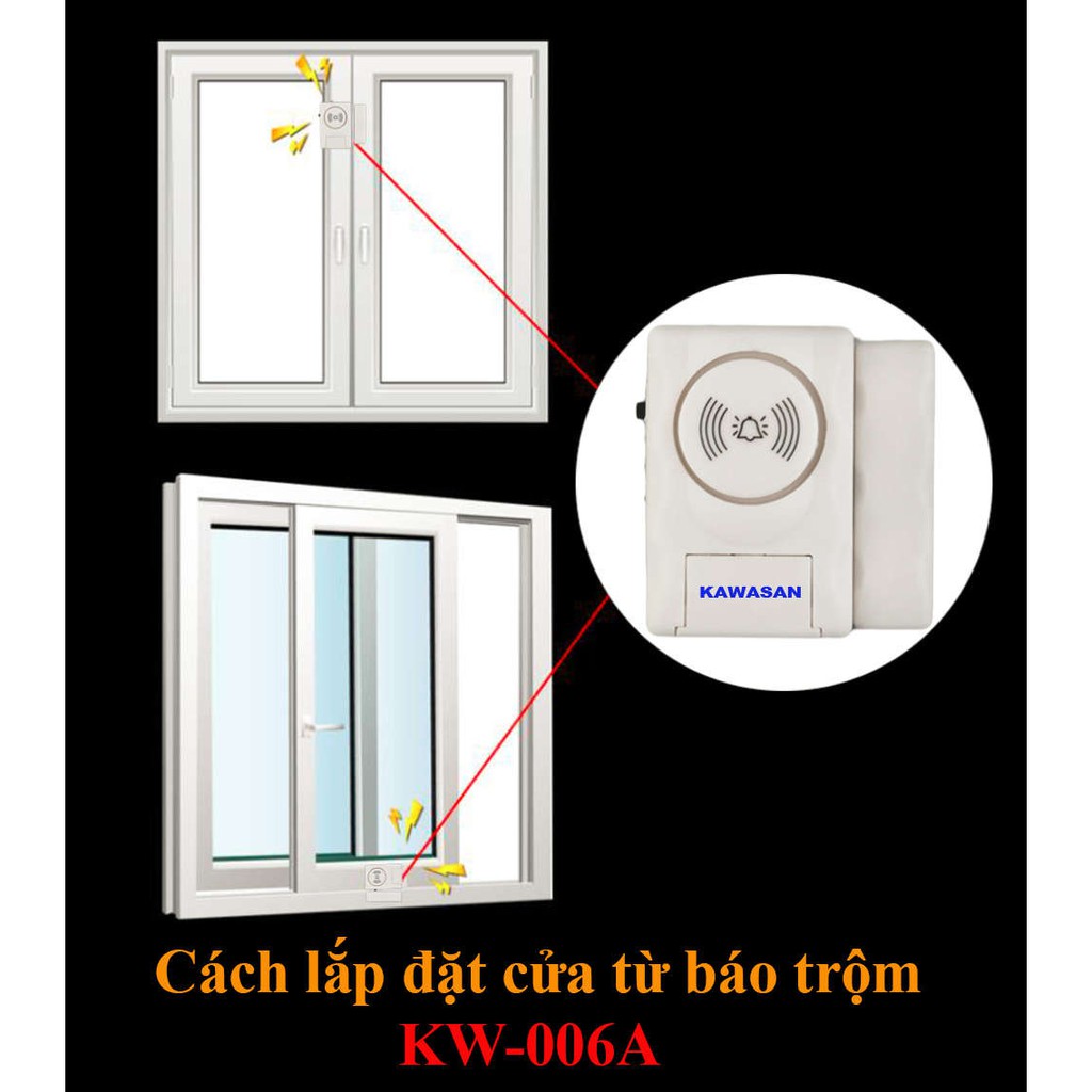 BÁO ĐỘNG CHỐNG TRỘM CẢM ỨNG CỬA TỪ KW-006A