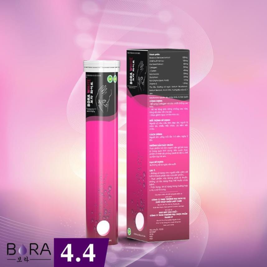 [CHÍNH HÃNG] Viên sủi trắng da mờ nám Bora White | Thế Giới Skin Care