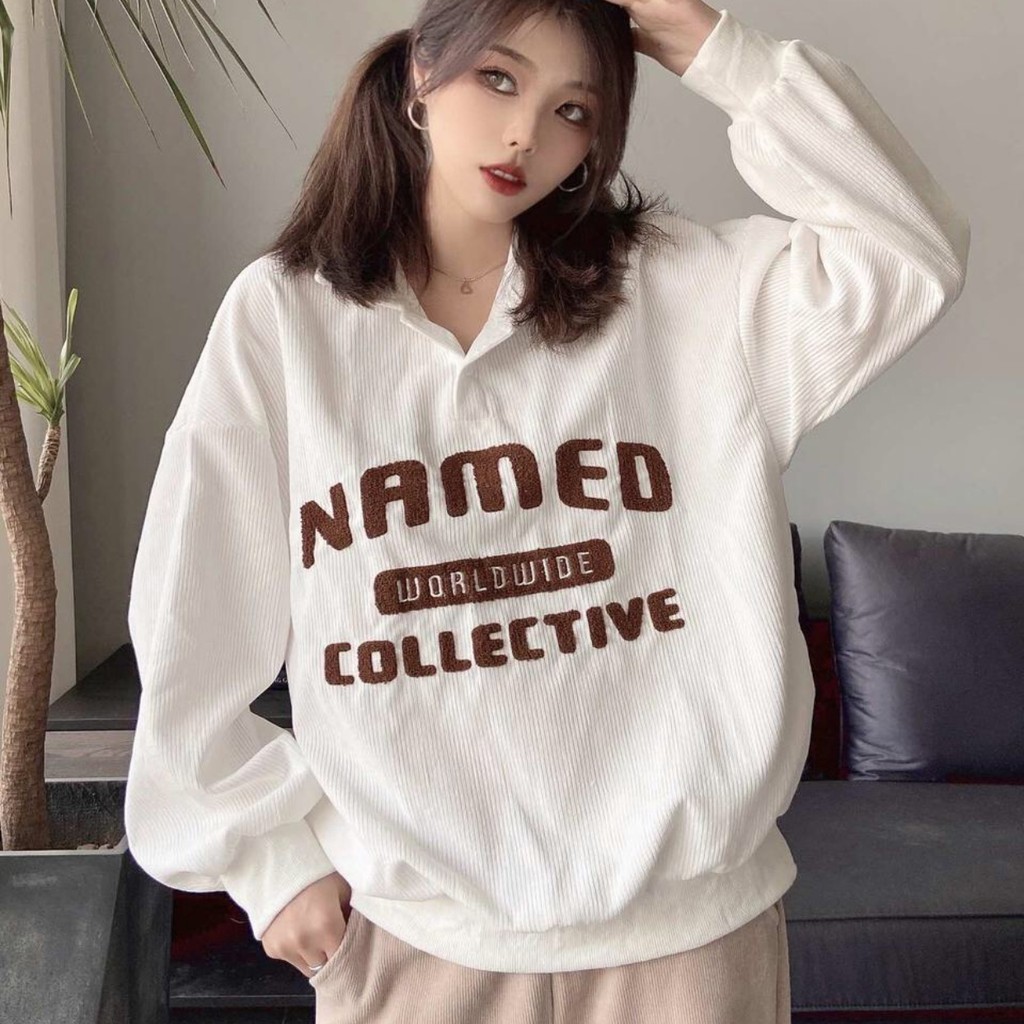 Áo Sweater thêu chữ nổi, Áo hoodie form rộng unisex - BIGSIZE từ 50KG đến 95KG - LAGI BIGSIZE | BigBuy360 - bigbuy360.vn