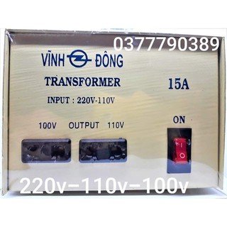 biến áp điện 220v xuống  110V,15A loại lớn - VĨNH ĐÔNG