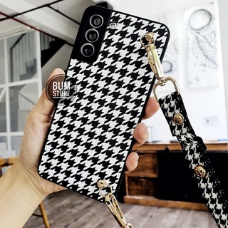 Ốp Lưng Samsung Galaxy Note 20 Ultra / Note 20  / Note 10 Plus / Note 10 / Note 9 Houndstooth Kèm Dây Đeo Dài