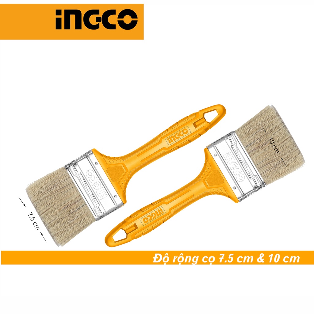 Cọ sơn cán nhựa loại lớn Ingco 7cm &amp; 10cm