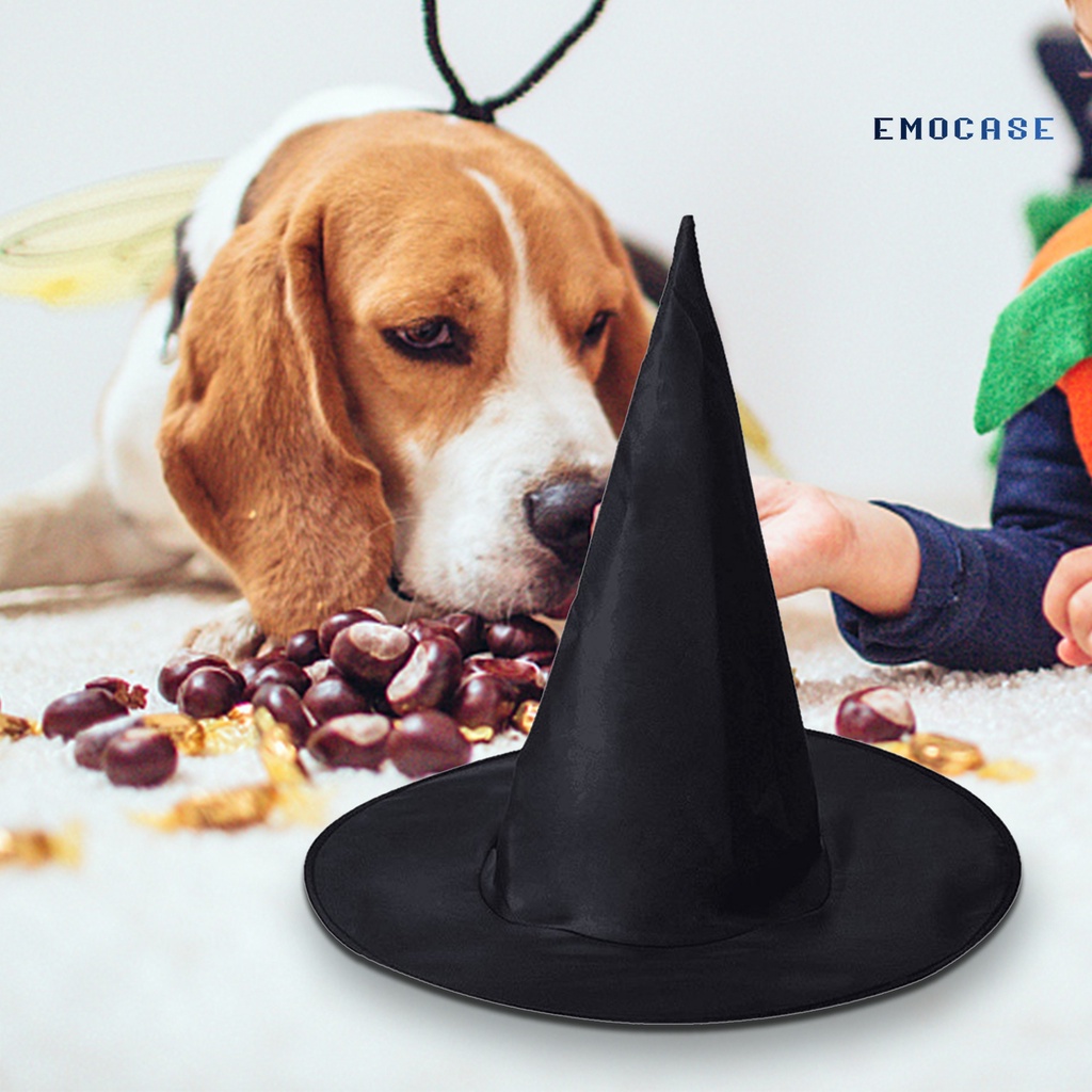 Nón Phù Thủy Bằng Vải Oxford Thoáng Khí Hóa Trang Halloween