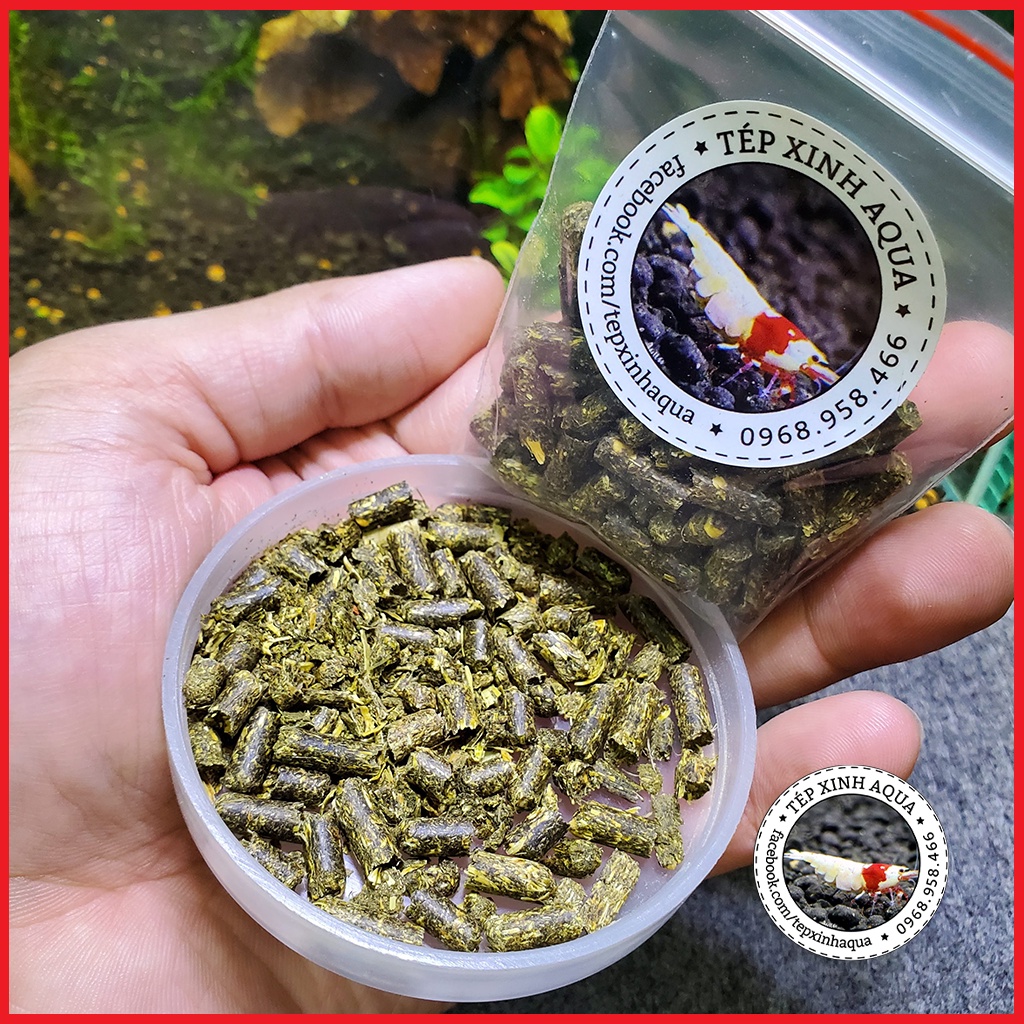 Thức ăn Tép cảnh  TX Licorice - Rau BINA Cam Thảo - Bổ sung axit glycyrizic cải thiện hệ miễn dịch -Tép Xinh Aqua