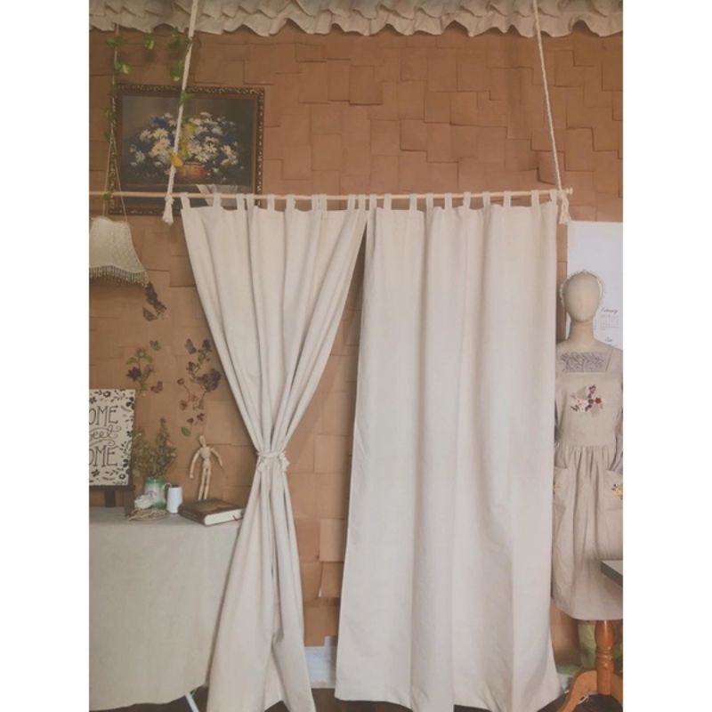 RÈM VẢI BỐ CANVAS - PHONG CÁCH VINTAGE, RÈM CỬA SỔ ĐẸP