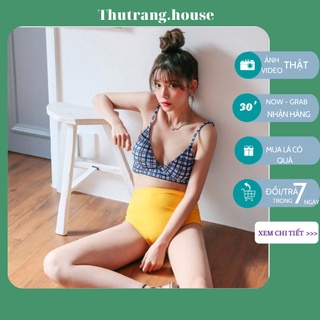 Bikini 2 mảnh đi biển nâng ngực - đồ bơi nữ họa tiết kẻ sọc gợi cảm cho phái nữ M07