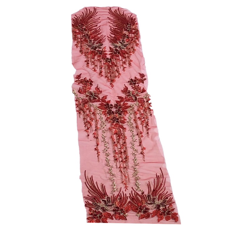 1 Miếng Vá Trang Trí Quần Áo Hình Hoa 3D Kích Thước 120 * 30CM