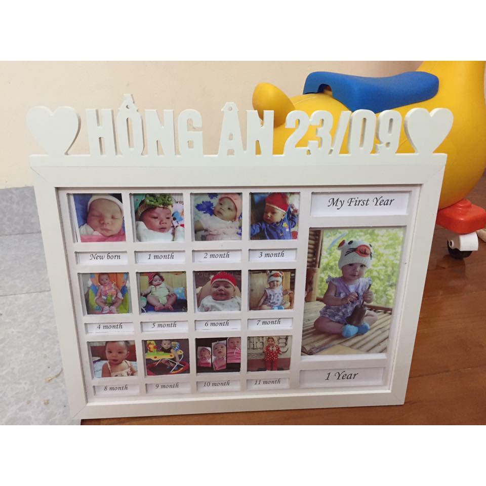 Khung ảnh 12 tháng lưu giữ kỉ niệm cho bé