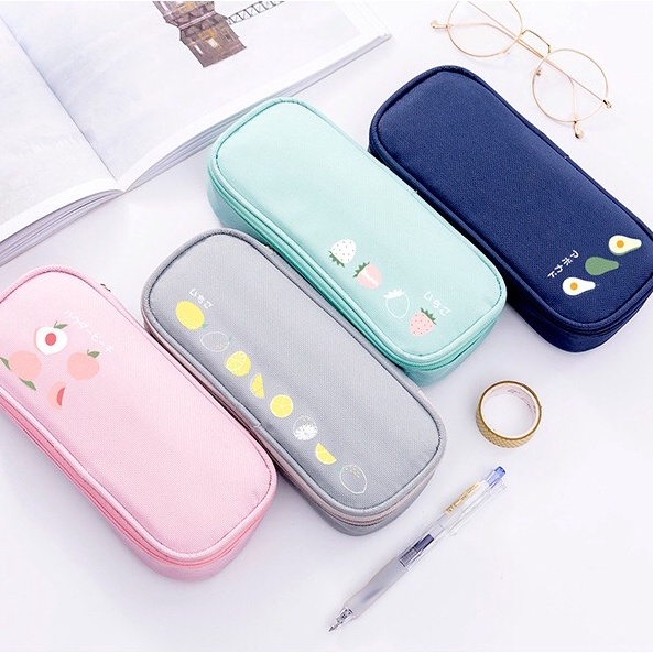 Hộp Bút Vải Hoạt Hình Hoa Qủa Dễ Thương Sáng Tạo