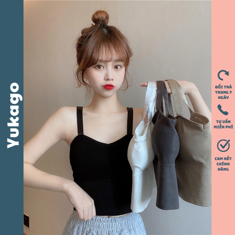Áo Bra nữ hở lưng 2 dây không gọng nâng ngực tôn vòng một gợi cảm co giãn thoải mái YUKAGO
