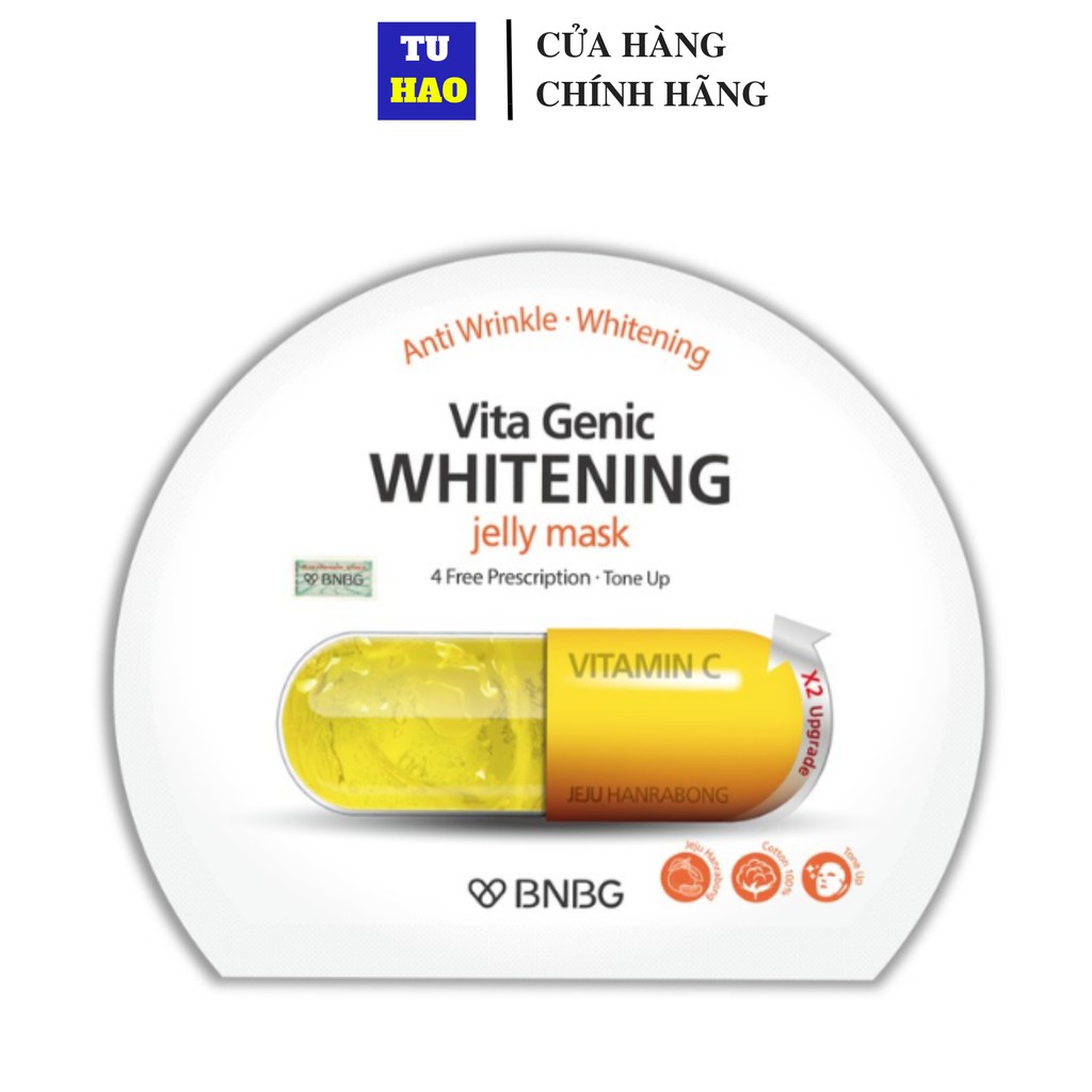 1 Miếng Mặt nạ giấy dưỡng da BNBG Vita Genic Whitening Jelly Mask (Vitamin C) 30ml