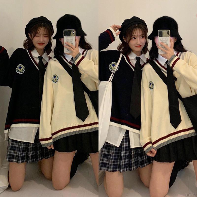 Áo len tay dài cổ chữ V phong cách hợp thời trang cho nữ | BigBuy360 - bigbuy360.vn