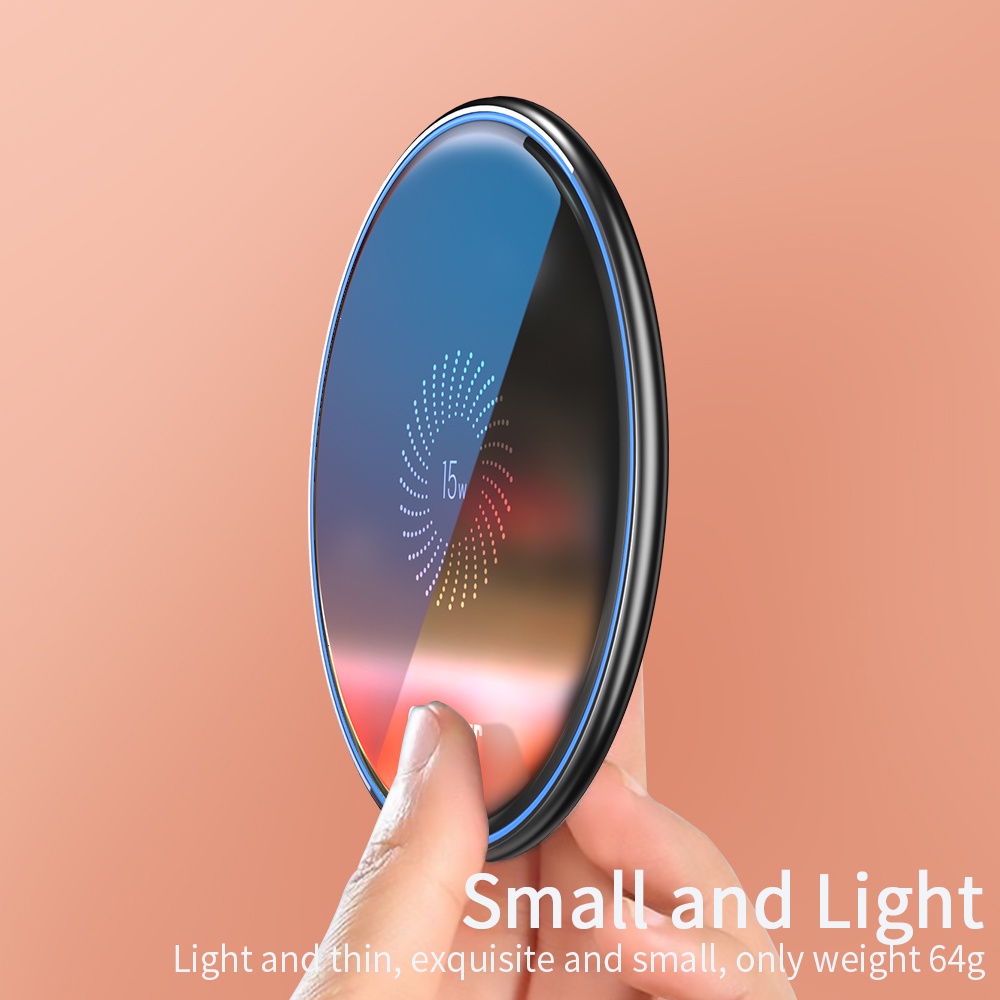 Đế sạc không dây ESSAGER 15W có đèn LED chỉ báo tiện lợi thích hợp cho điện thoại IOS/ Android kèm phụ kiện