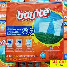 Giấy Làm Mềm Vải Bounce Outdoor Fresh 160 tờ -Hàng nhập