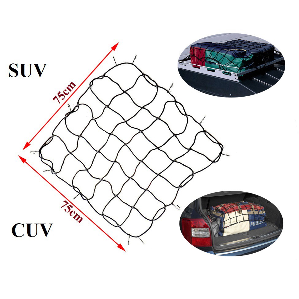 [75cm*75cm] Lưới chằng hàng trên xe hơi kích thước 75*75cm - Phụ kiện đồ chơi xe hơi, SUV, CUV