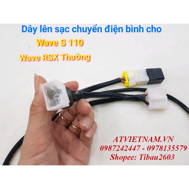Combo sạc Suzuki GD chính hãng kèm dây lên sạc cho Wave S 110 / RSX Thường