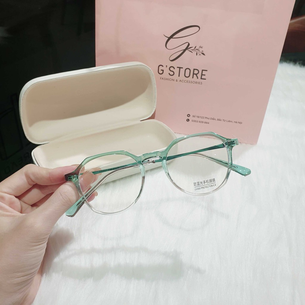 Kính mắt lục giác nhựa cao cấp thời trang, gọng kính mắt nhựa cao cấp 8857