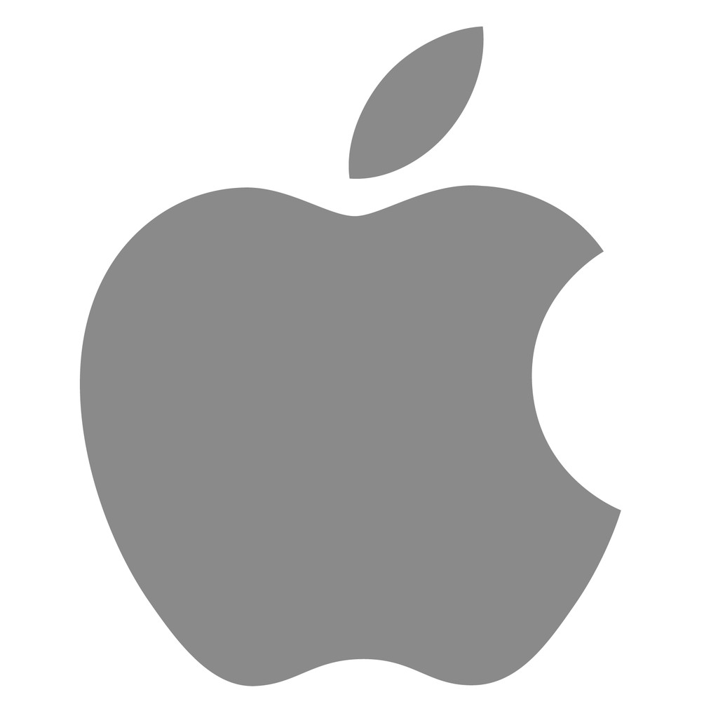 Set 4 Miếng Dán Trang Trí Laptop / Xe Hơi Hình Logo Apple 4cm Kính