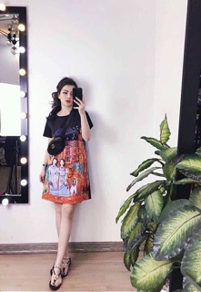 Váy xuông 3D nhiều hình