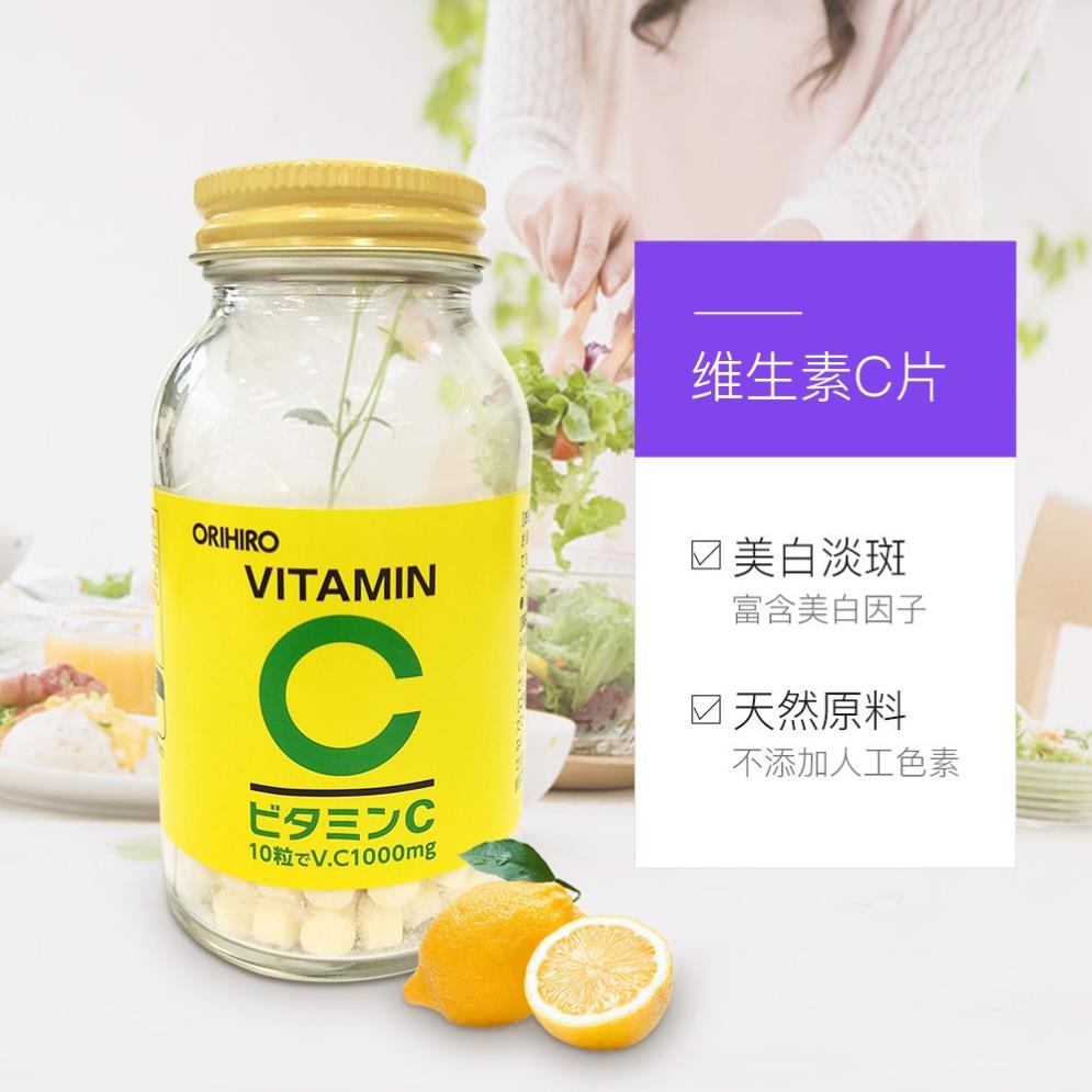 Vitamin C 1000mg Orihiro 300 viên – Hỗ trợ tăng sức đề kháng, miễn dịch, chống oxy hóa, bảo vệ da