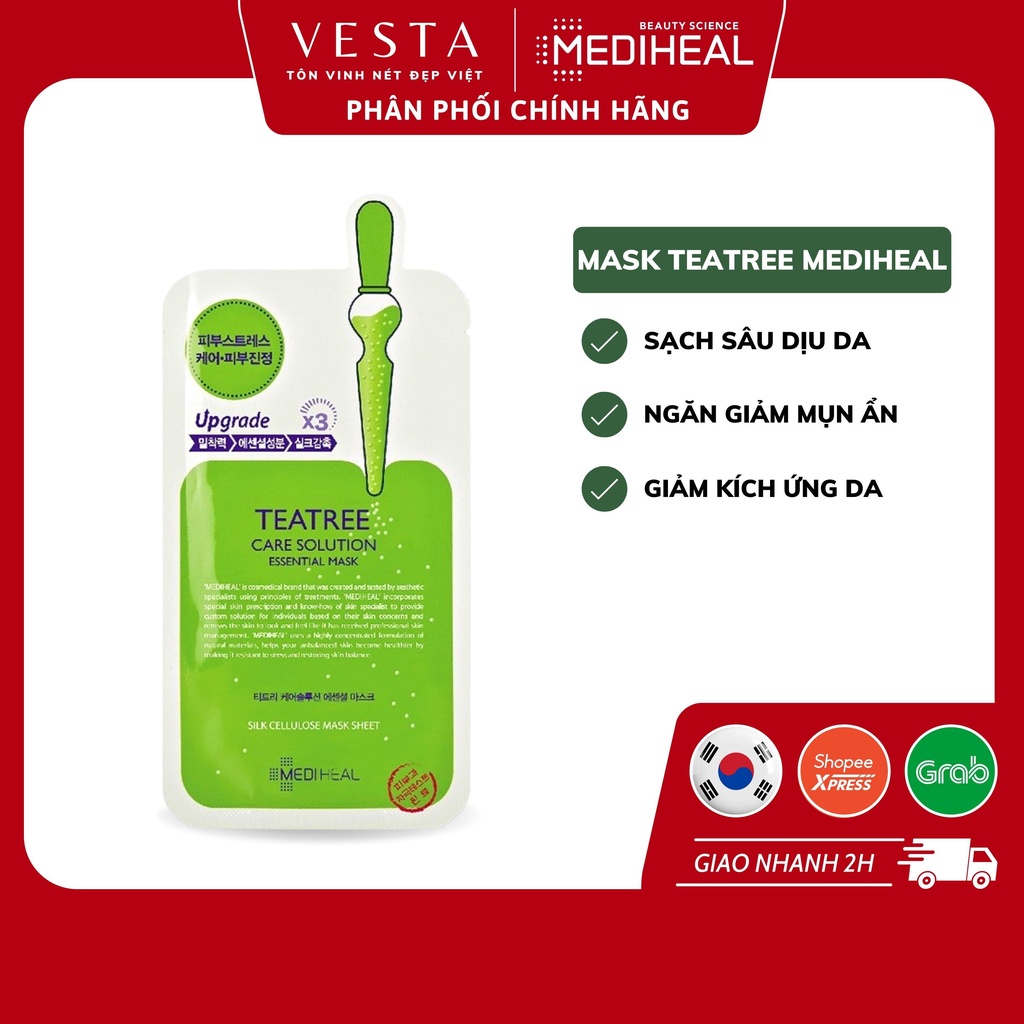 Mặt Nạ Tràm Trà Mediheal Tea Tree Ngăn Ngừa Mụn Mask Giấy 24ml