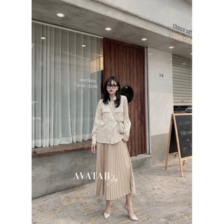 chân váy xếp ly