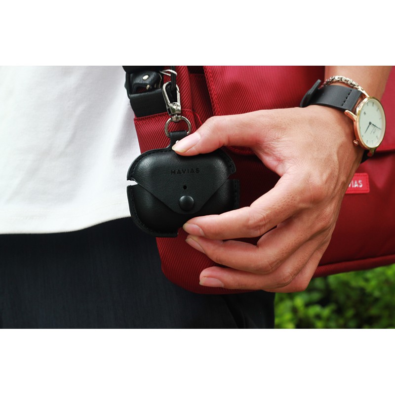 HAVIAS case airpod pro thiết kế thông minh da bò Vachetta Premium nhập khẩu 100%