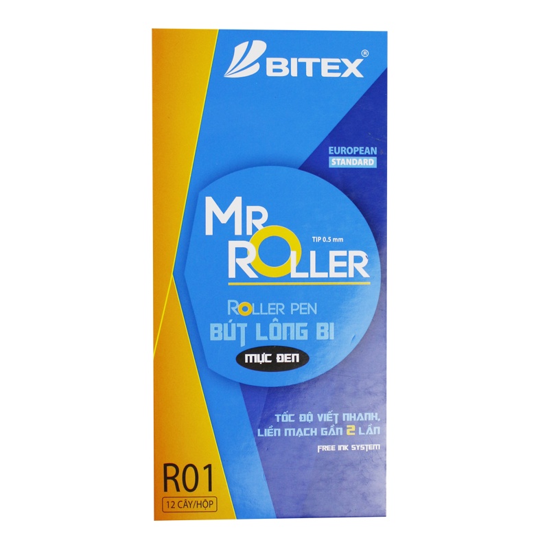 Bút lông bi Bitex R01 Xanh / đỏ / đen ngòi 0.5mm (5 cây)