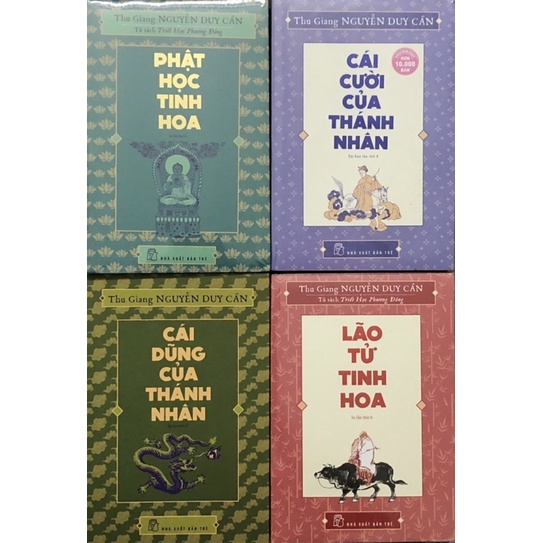 Sách - (Combo 4 cuốn) Cái Cười Của Thánh Nhân - Cái Dũng Của Thánh Nhân - Lão Tử Tinh Hoa - Phật Học Tinh Hoa