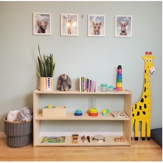 Kệ gỗ đồ chơi ,sách vở cho bé theo Montessori, kệ đa năng trang trí phòng cho bé