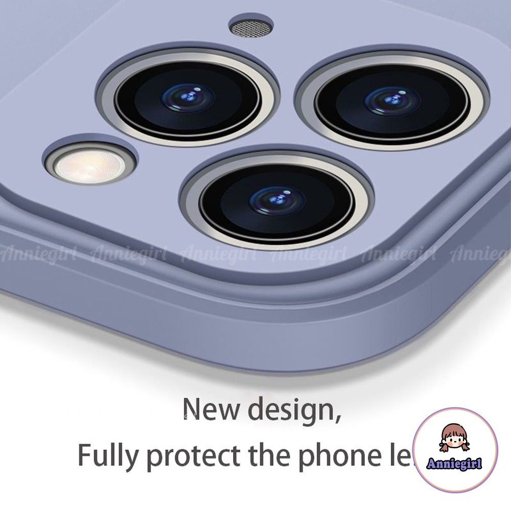 Ốp điện thoại silicon mềm dáng vuông màu trơn bảo vệ camera cho iPhone 12 11 Pro Max X Xs Max XR 6 8 7 Plus SE 2020