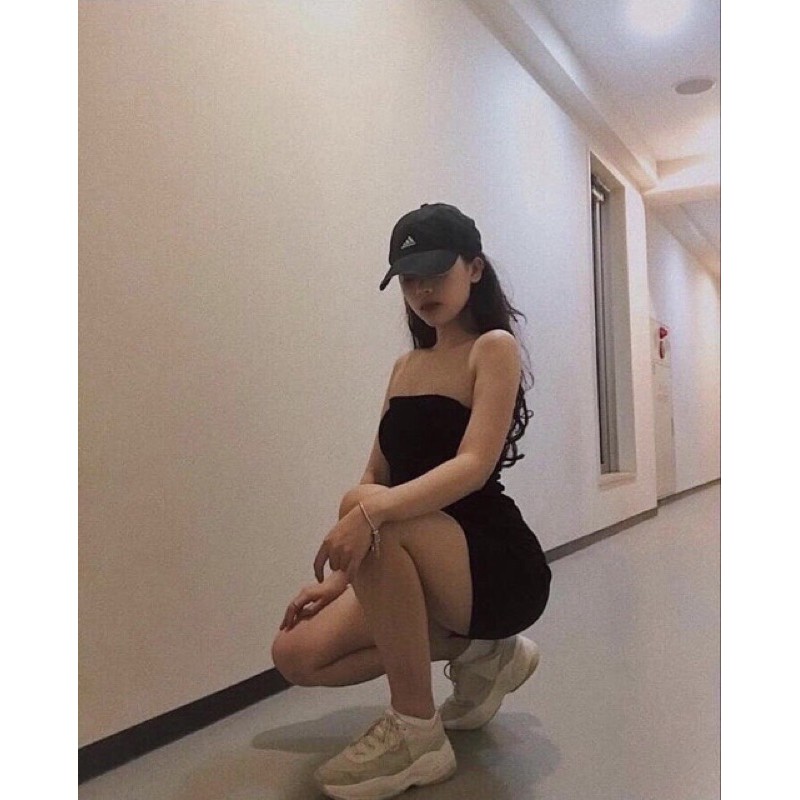 [RẺ VÔ ĐỊCH] đầm hai dây sợi bún đơn giản dễ phối đồ(kèm video và ảnh thật)