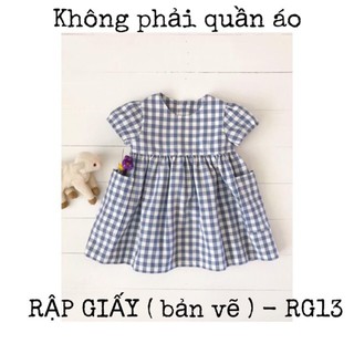 rg13 Rập giấy cắt may đầm dễ thương cho bé gái(1-12t)